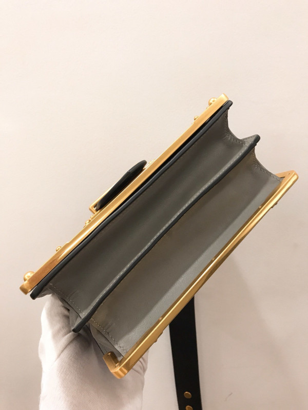 Pra*a cahier leather shoulder bag