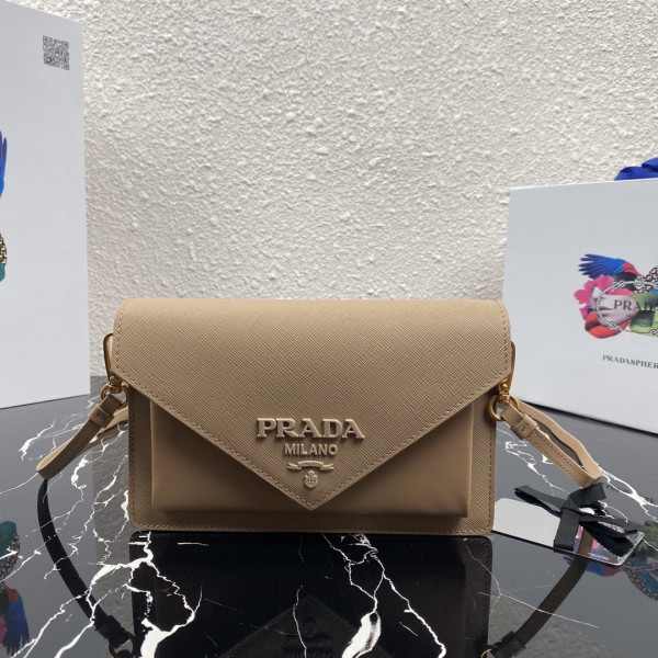 Pra*a saffiano leather mini-bag