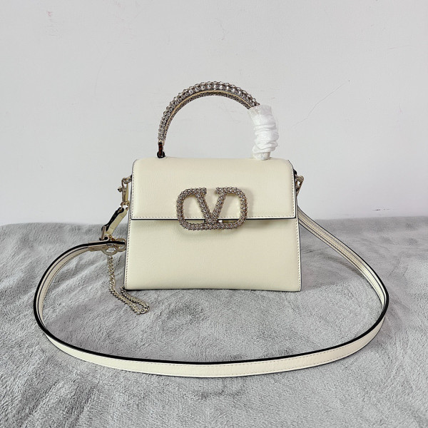 VALENTINO SMALL VSLING GRAINY CALFSKIN HANDBAG