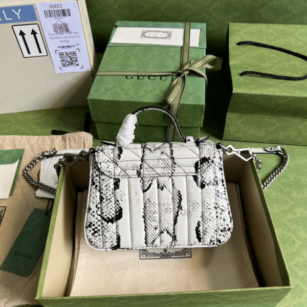 G*u*i gg marmont python mini top handle bag