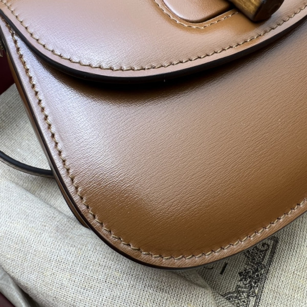 G*u*i mini top handle bag with bamboo