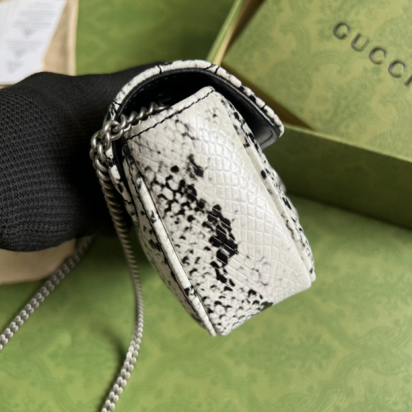 g*u*i gg marmont python S*per mini bag