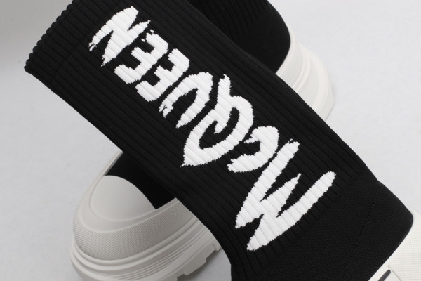 ale*d*r M*Q*en graffiti knit tread slick boot