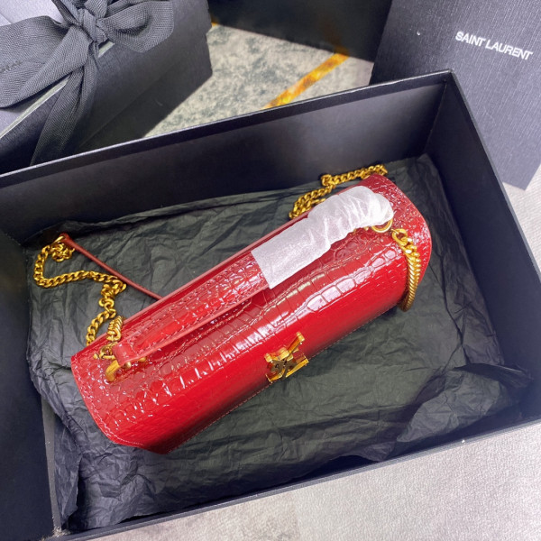 Y*L sunset in crocodile-embossed shiny leather