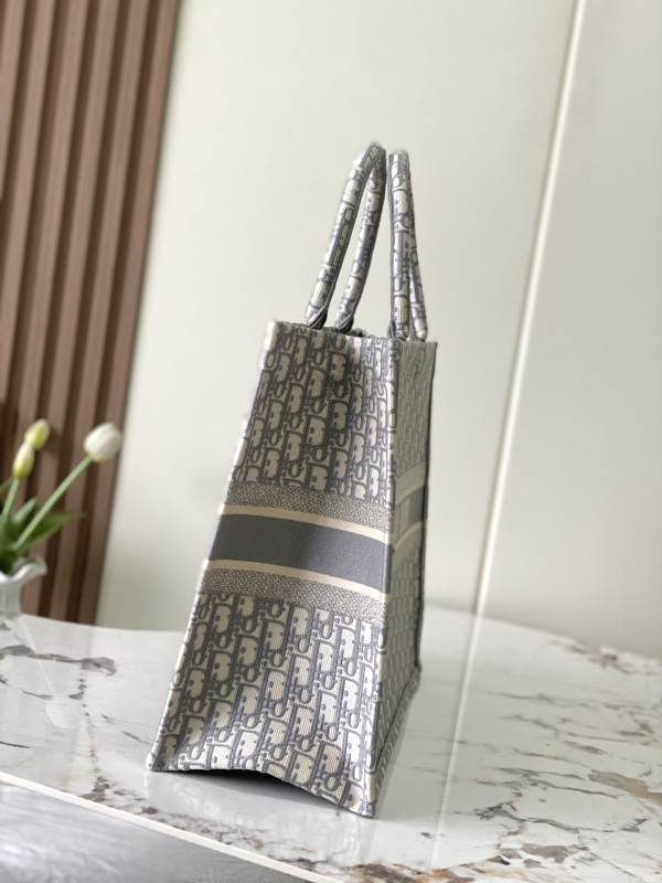 Large Diro Book Tote Grey-42cm