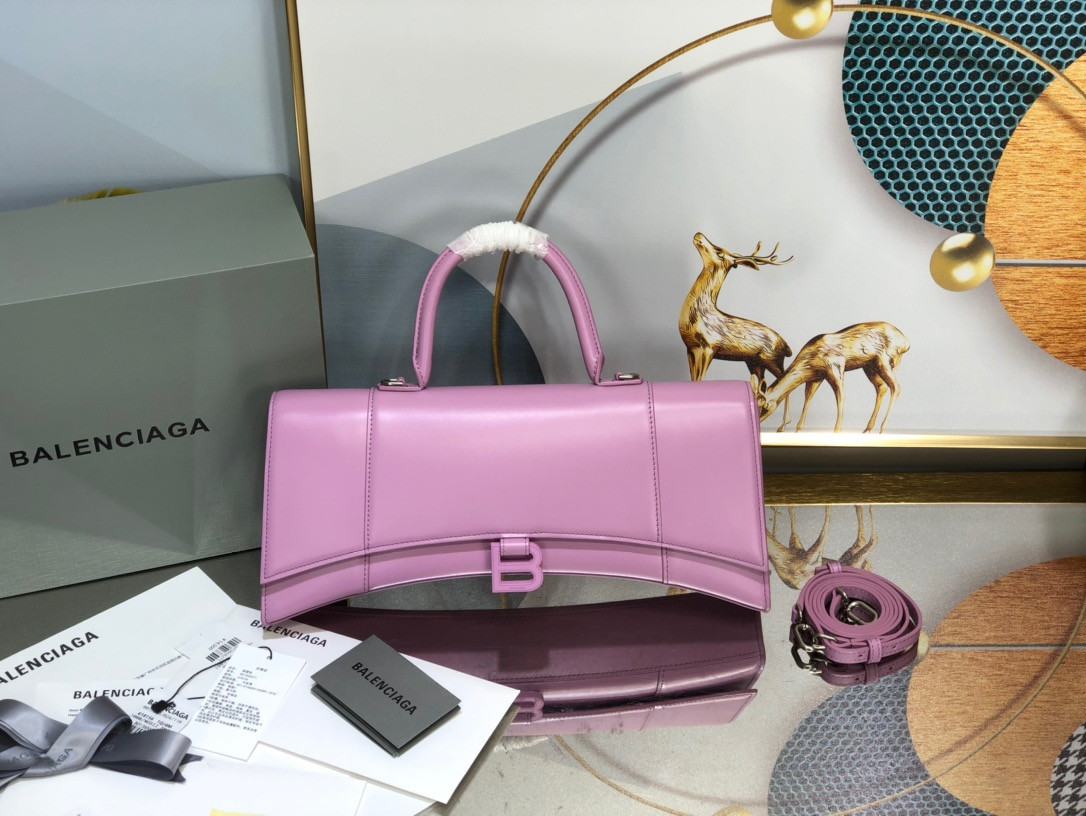 Ba*len*cia*ga hourglass stretched top handle bag