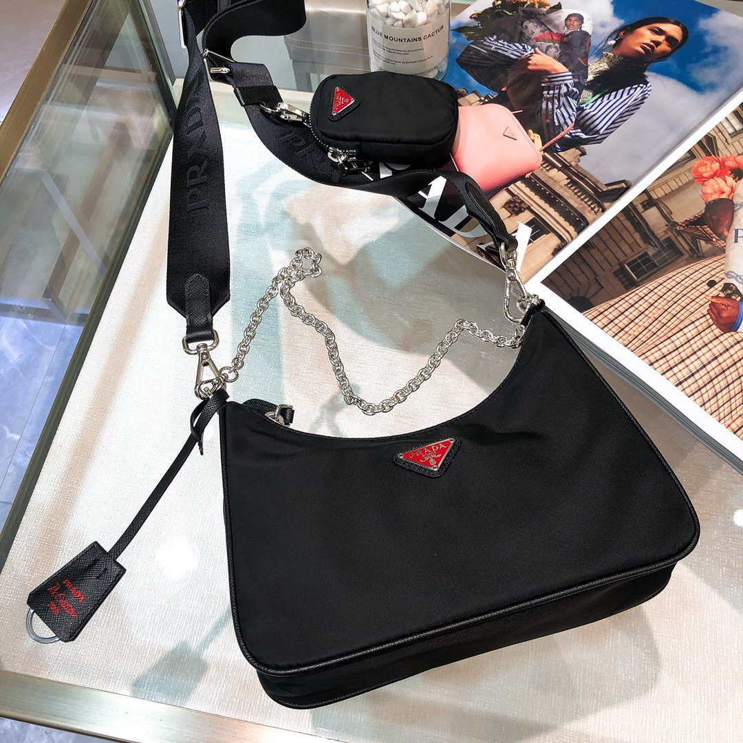 Pra*a nylon hobo bag