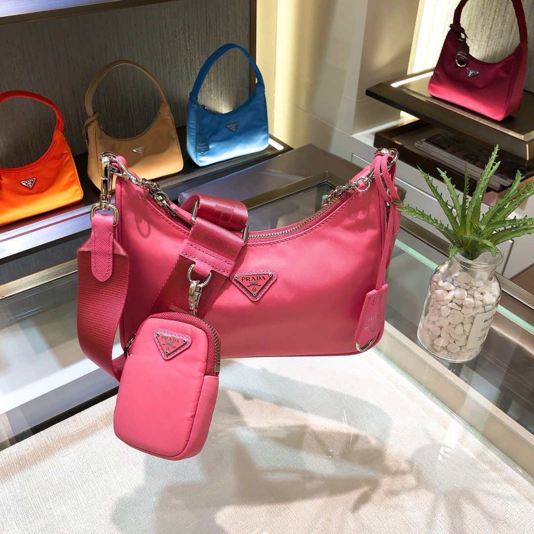 Pra*a nylon hobo bag